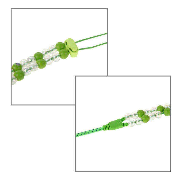 Multicolour Beads Style In-ear Stereo Necklace Headphone