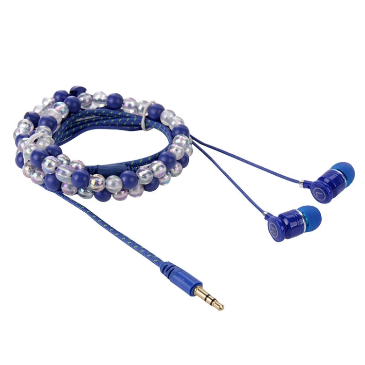 Multicolour Beads Style In-ear Stereo Necklace Headphone