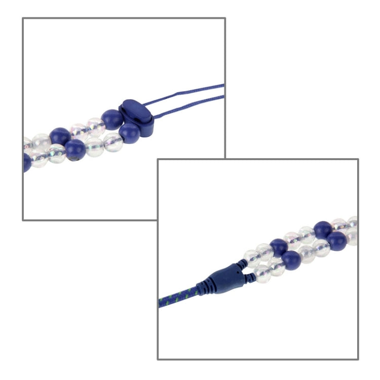 Multicolour Beads Style In-ear Stereo Necklace Headphone