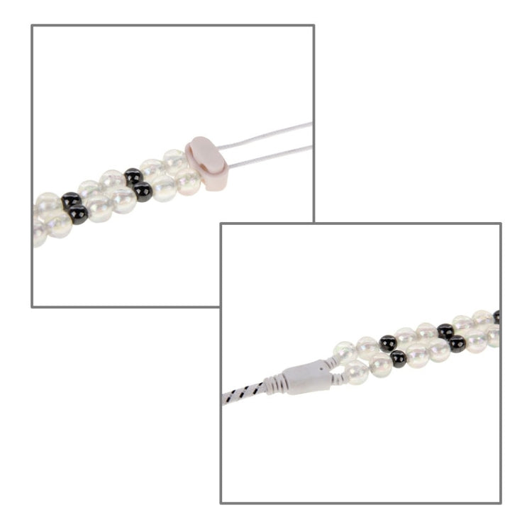 Multicolour Beads Style In-ear Stereo Necklace Headphone