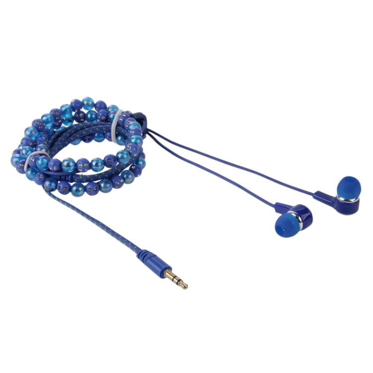 Diamond-Encrusted Beads Style In-ear Stereo Necklace Headphone