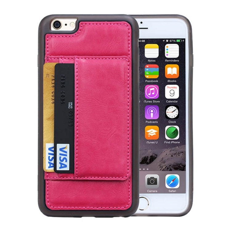 Crazy Horse Texture PU Leather + TPU + PC Case with Card Slots & Holder for iPhone 6 Plus & 6S Plus