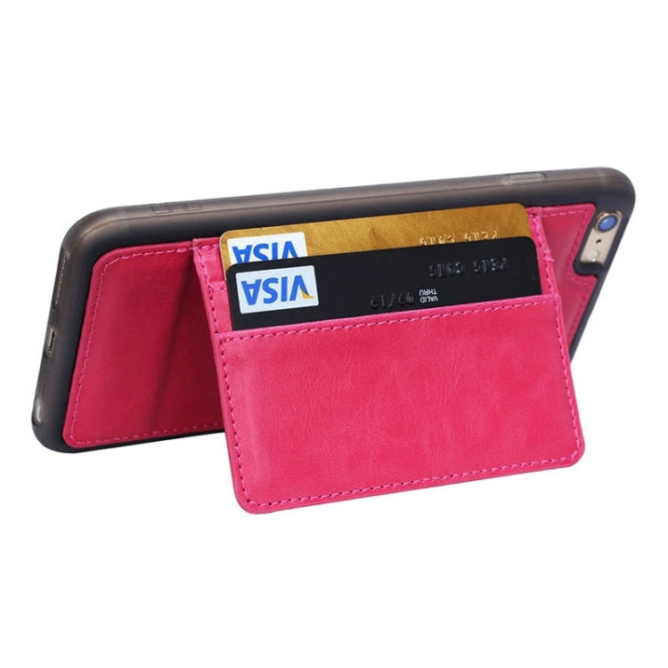 Crazy Horse Texture PU Leather + TPU + PC Case with Card Slots & Holder for iPhone 6 Plus & 6S Plus