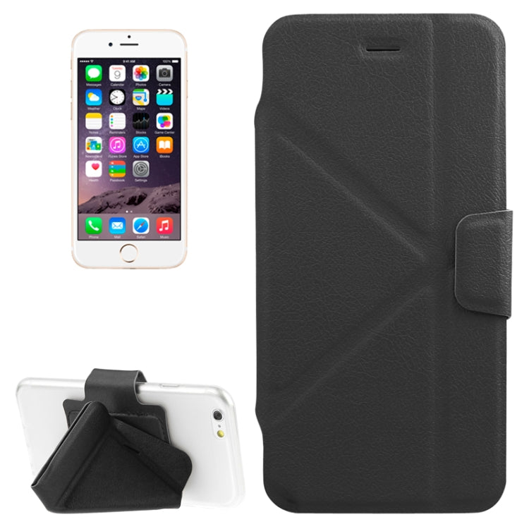 Multi-folding Crazy Horse Texture PU Leather Case with Holder for