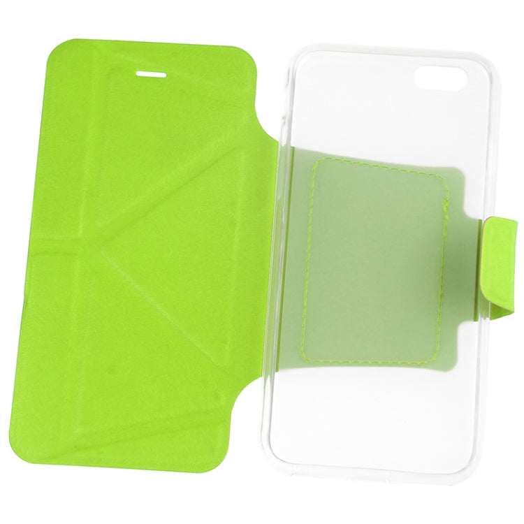 Multi-folding Crazy Horse Texture PU Leather Case with Holder for