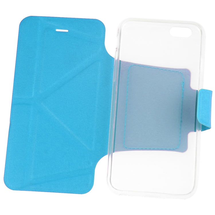 Multi-folding Crazy Horse Texture PU Leather Case with Holder for