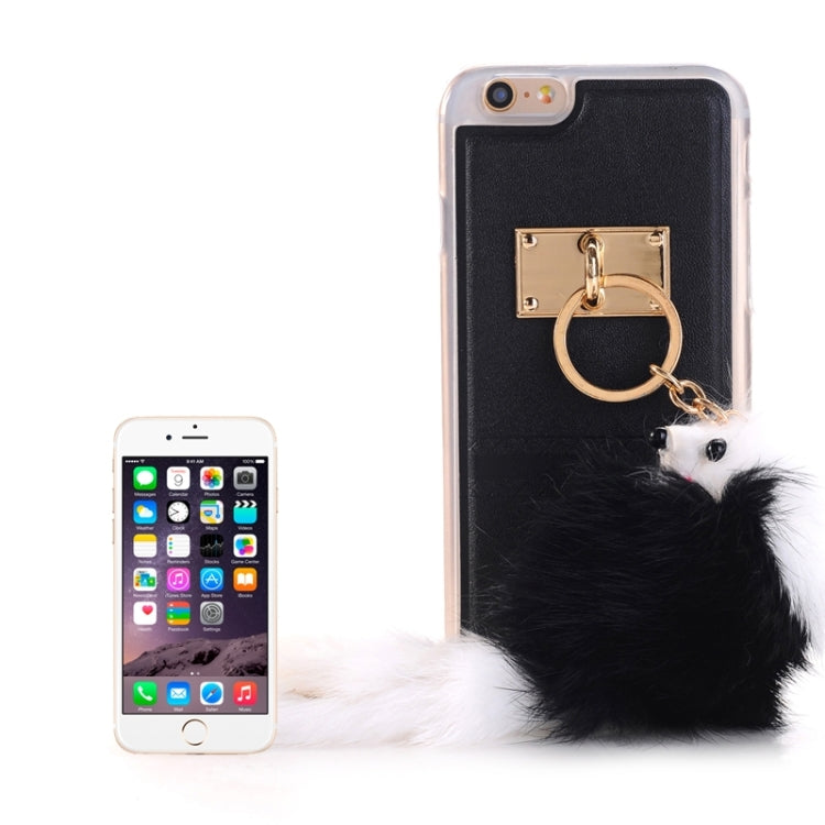 PU Paste Skin TPU Protective Case with Fox Pendant for iPhone 6 Plus & 6s Plus