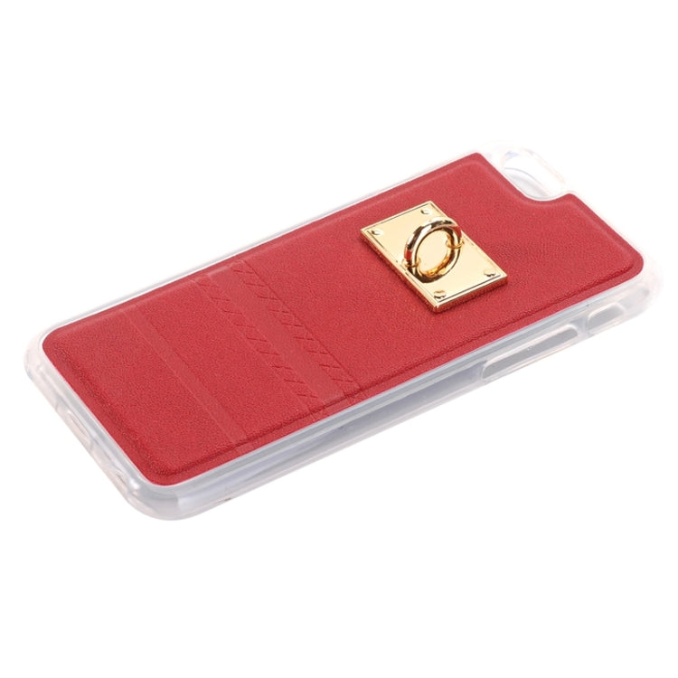 PU Paste Skin TPU Protective Case with Fox Pendant for iPhone 6 Plus & 6s Plus