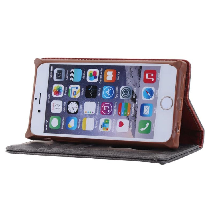 For iPhone 6 Plus & 6s Plus Denim Texture Magnetic Horizontal Flip Leather Case with Holder & Card Slots & Wallet & Lanyard