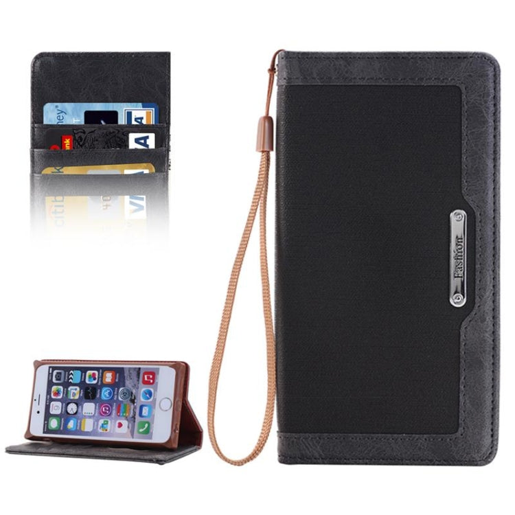 For iPhone 6 Plus & 6s Plus Denim Texture Magnetic Horizontal Flip Leather Case with Holder & Card Slots & Wallet & Lanyard