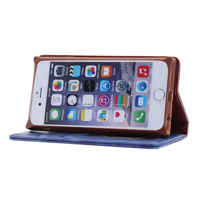 For iPhone 6 Plus & 6s Plus Denim Texture Magnetic Horizontal Flip Leather Case with Holder & Card Slots & Wallet & Lanyard