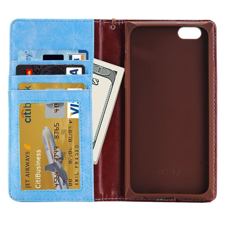 For iPhone 6 Plus & 6s Plus Denim Texture Magnetic Horizontal Flip Leather Case with Holder & Card Slots & Wallet & Lanyard