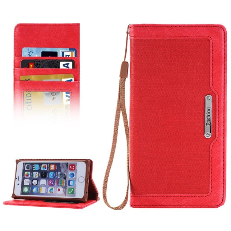 For iPhone 6 Plus & 6s Plus Denim Texture Magnetic Horizontal Flip Leather Case with Holder & Card Slots & Wallet & Lanyard