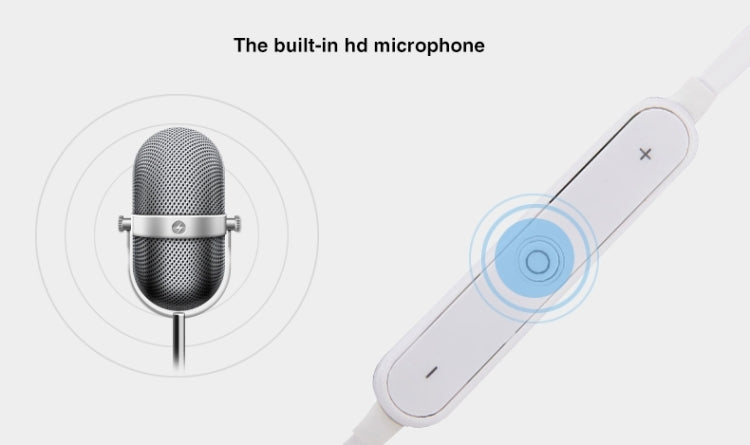 Universal Wireless Bluetooth 4.1 Stereo Sports Earphone with Wire Control & Clamp & Built-in Microphone, For iPhone, iPad, Android Smartphones, MID Computer, PSP, Tablet PC, etc(White)