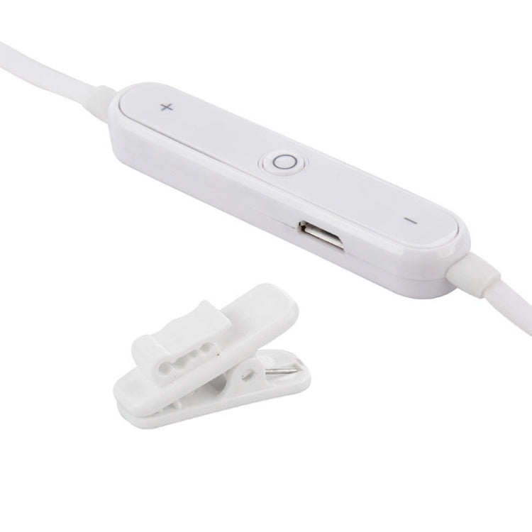 Universal Wireless Bluetooth 4.1 Stereo Sports Earphone with Wire Control & Clamp & Built-in Microphone, For iPhone, iPad, Android Smartphones, MID Computer, PSP, Tablet PC, etc(White)