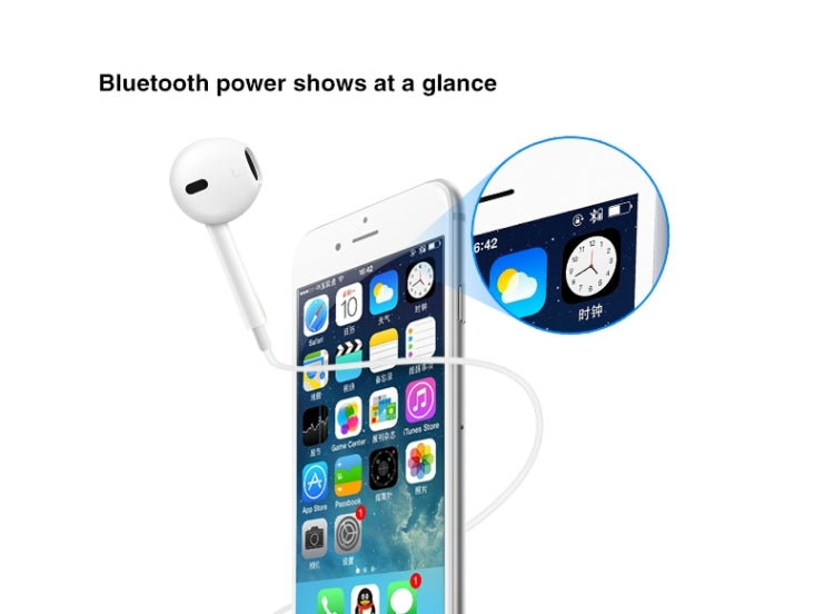Universal Wireless Bluetooth 4.1 Stereo Sports Earphone with Wire Control & Clamp & Built-in Microphone, For iPhone, iPad, Android Smartphones, MID Computer, PSP, Tablet PC, etc(White)