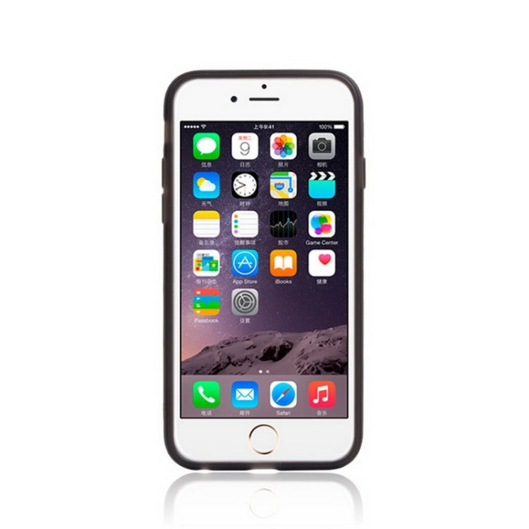 Vertical Stripe Style Transparent Back Cover Protective Case with Holder for iPhone 6 Plus & 6s Plus