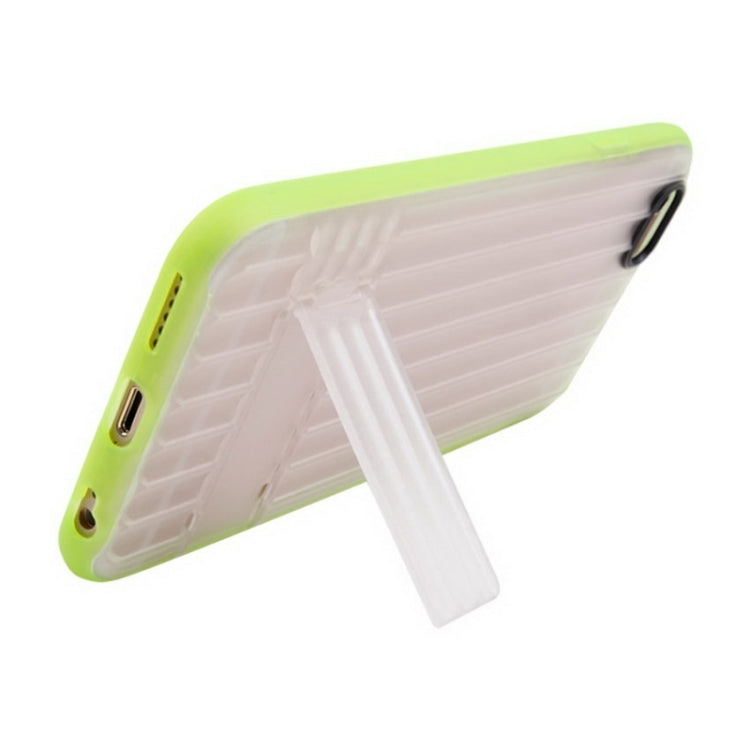 Vertical Stripe Style Transparent Back Cover Protective Case with Holder for iPhone 6 Plus & 6s Plus