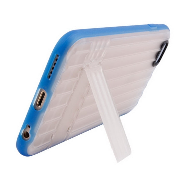 Vertical Stripe Style Transparent Back Cover Protective Case with Holder for iPhone 6 Plus & 6s Plus