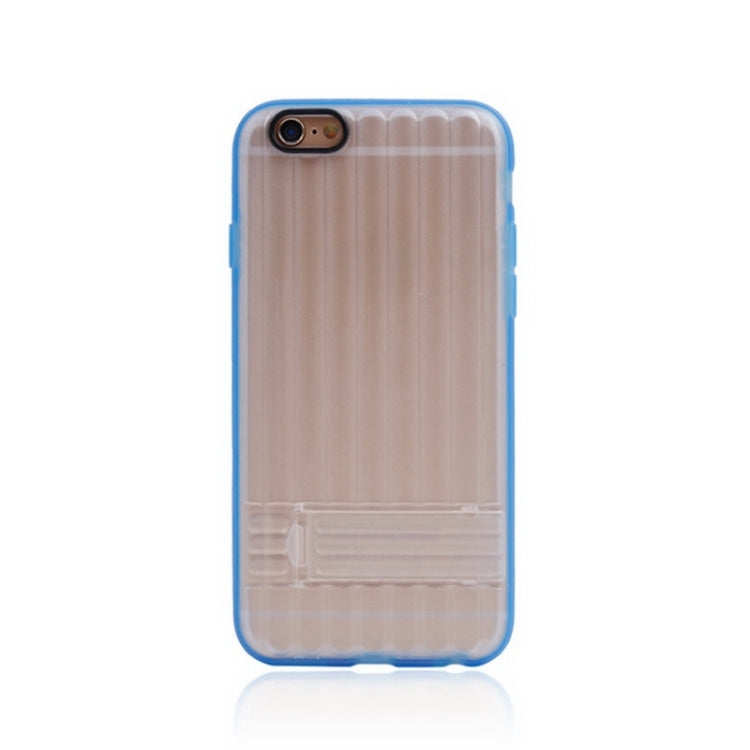 Vertical Stripe Style Transparent Back Cover Protective Case with Holder for iPhone 6 Plus & 6s Plus