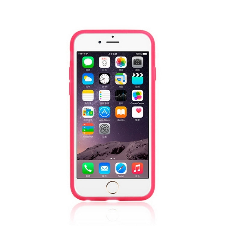 Vertical Stripe Style Transparent Back Cover Protective Case with Holder for iPhone 6 Plus & 6s Plus