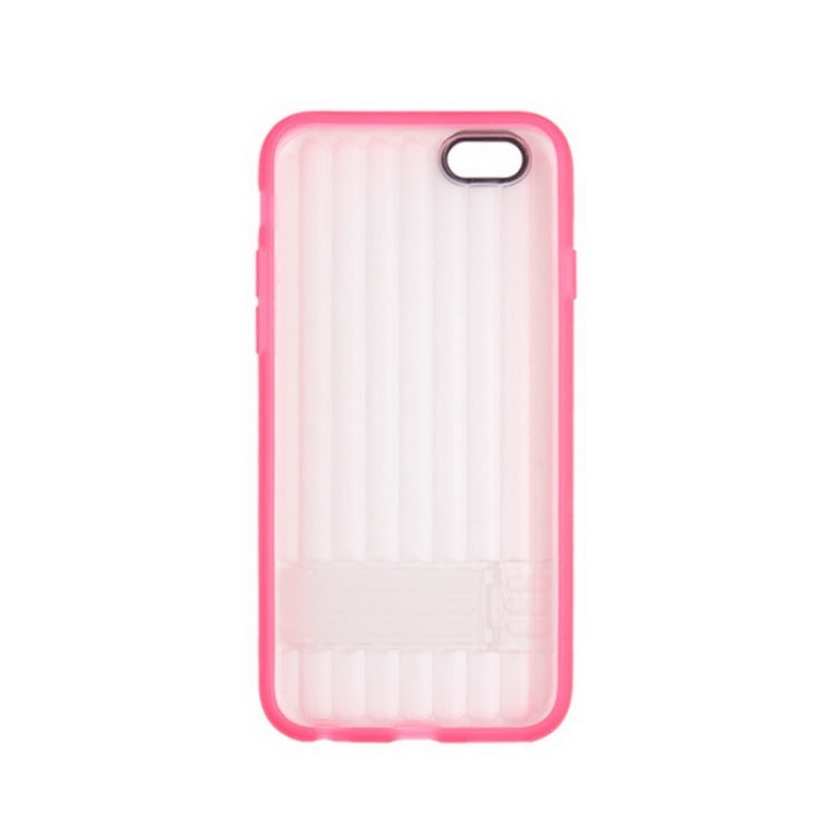 Vertical Stripe Style Transparent Back Cover Protective Case with Holder for iPhone 6 Plus & 6s Plus