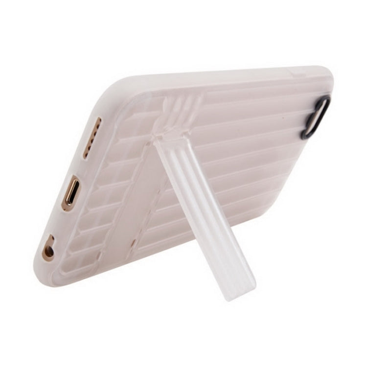 Vertical Stripe Style Transparent Back Cover Protective Case with Holder for iPhone 6 Plus & 6s Plus