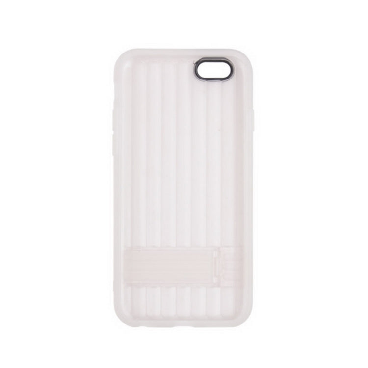 Vertical Stripe Style Transparent Back Cover Protective Case with Holder for iPhone 6 Plus & 6s Plus