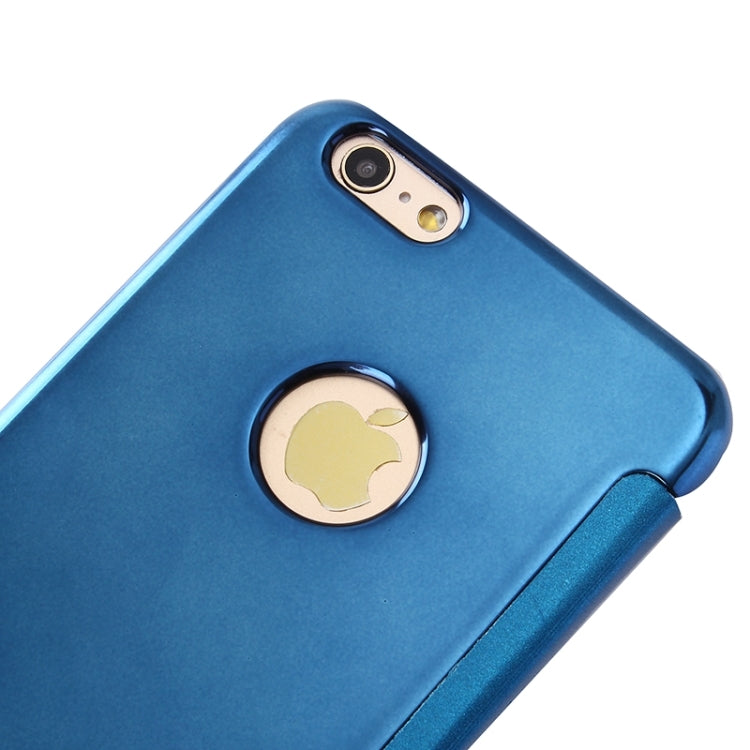 For iPhone 6 Plus & 6s Plus Electroplating Mirror Horizontal Flip PC + Leather Protective Case