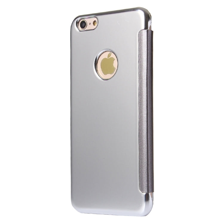 For iPhone 6 Plus & 6s Plus Electroplating Mirror Horizontal Flip PC + Leather Protective Case