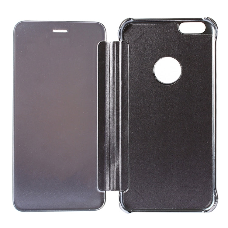 For iPhone 6 Plus & 6s Plus Electroplating Mirror Horizontal Flip PC + Leather Protective Case