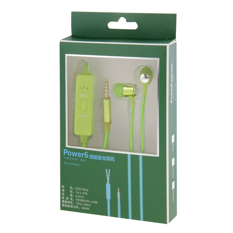 In-ear 3.5mm Universal Stereo Wired Light Glow Headset with Mic, Support Hands-free Call for iPhone 6 & 6 Plus, iPhone 6S & 6S Plus, Galaxy S6 / S6 edge / S6 edge+ / Note 5, HTC, Sony
