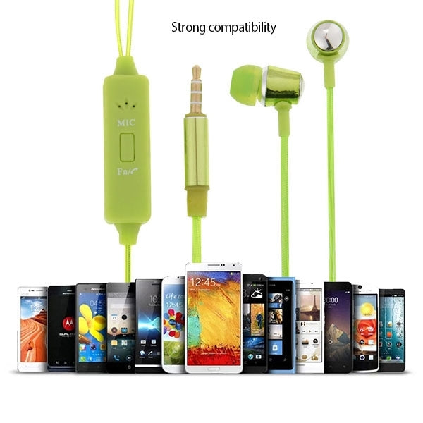 In-ear 3.5mm Universal Stereo Wired Light Glow Headset with Mic, Support Hands-free Call for iPhone 6 & 6 Plus, iPhone 6S & 6S Plus, Galaxy S6 / S6 edge / S6 edge+ / Note 5, HTC, Sony