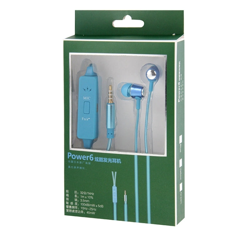 In-ear 3.5mm Universal Stereo Wired Light Glow Headset with Mic, Support Hands-free Call for iPhone 6 & 6 Plus, iPhone 6S & 6S Plus, Galaxy S6 / S6 edge / S6 edge+ / Note 5, HTC, Sony