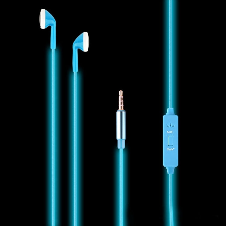 In-ear 3.5mm Universal Stereo Wired Light Glow Headset with Mic, Support Hands-free Call for iPhone 6 & 6 Plus, iPhone 6S & 6S Plus, Galaxy S6 / S6 edge / S6 edge+ / Note 5, HTC, Sony(Blue)