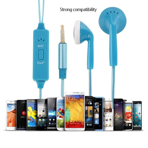 In-ear 3.5mm Universal Stereo Wired Light Glow Headset with Mic, Support Hands-free Call for iPhone 6 & 6 Plus, iPhone 6S & 6S Plus, Galaxy S6 / S6 edge / S6 edge+ / Note 5, HTC, Sony(Blue)