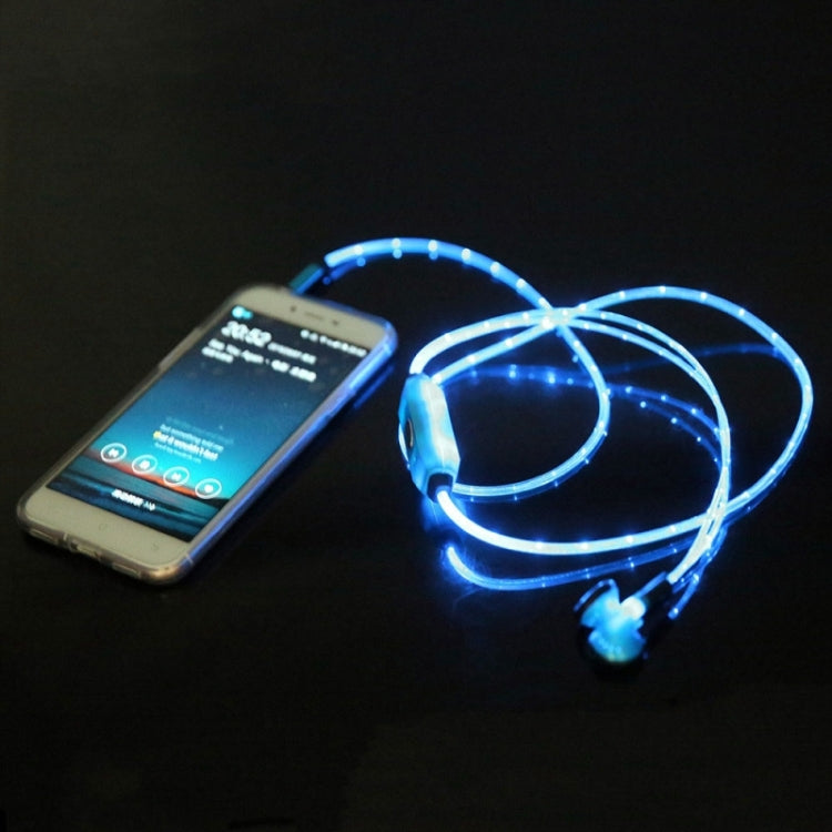 In-ear 3.5mm Universal Stereo Wired Light Glow Headset with Mic, Support Hands-free Call for iPhone 6 & 6 Plus, iPhone 6S & 6S Plus, Galaxy S6 / S6 edge / S6 edge+ / Note 5, HTC, Sony(Blue)