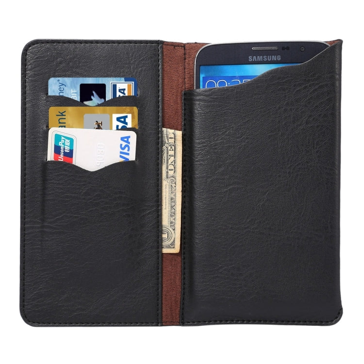 5.7 - 6.5 Inch Universal Elephant Texture Carry Cases with Wallet & Card Slots for iPhone 6s Plus & Galaxy S6 Edge+ / Note 5 / Mega 6.3