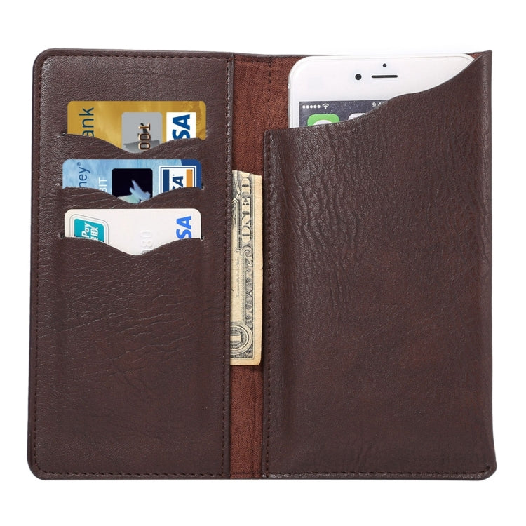 5.3 - 5.7 Inch Universal Elephant Texture Carry Cases with Wallet & Card Slots for iPhone 6s Plus & Galaxy S6 Edge+ / Note 5 / Huawei Honor 6 Plus