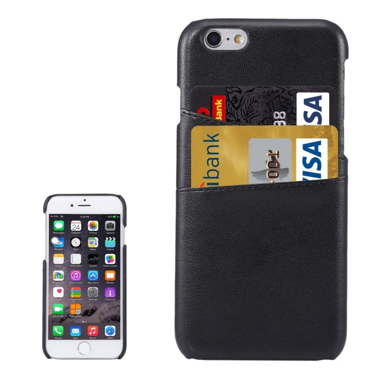 For iPhone 6s Plus Lambskin Texture Leather Back Cover with Card Slots