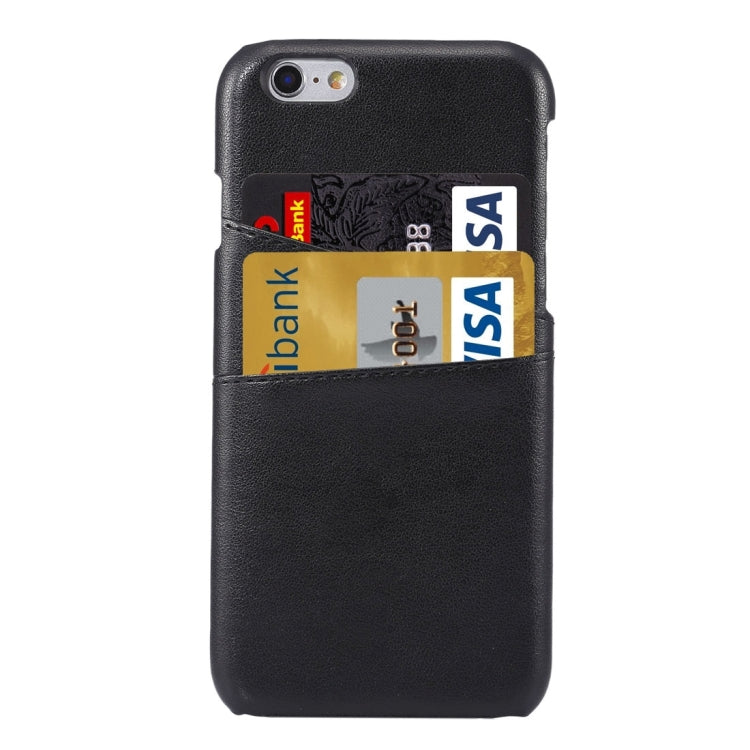 For iPhone 6s Plus Lambskin Texture Leather Back Cover with Card Slots