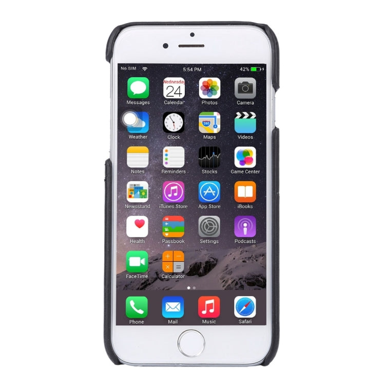 For iPhone 6s Plus Lambskin Texture Leather Back Cover with Card Slots