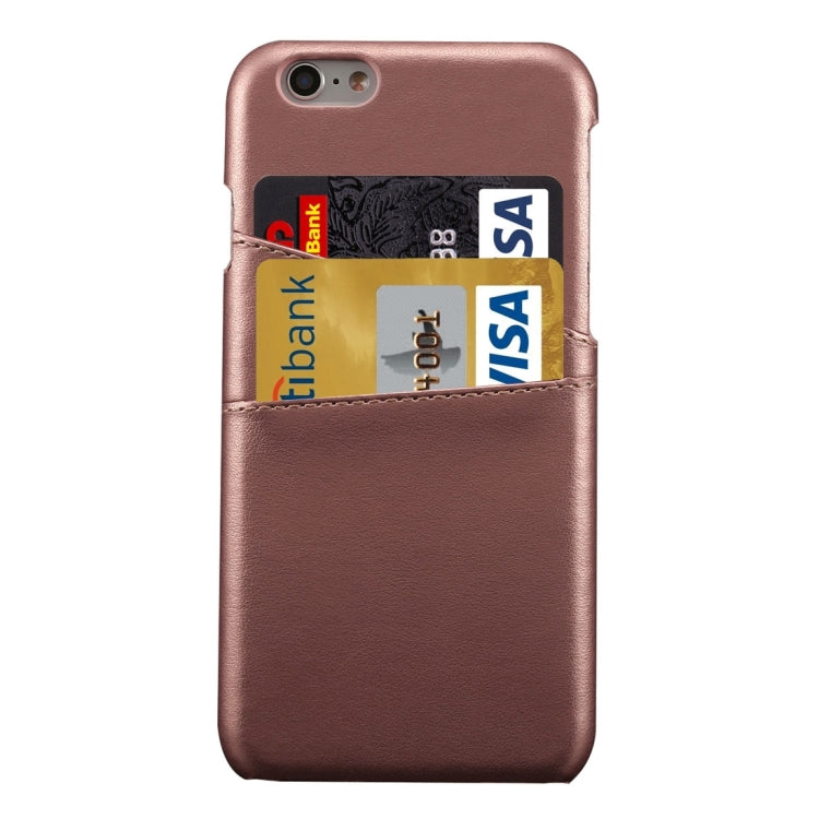 For iPhone 6s Plus Lambskin Texture Leather Back Cover with Card Slots