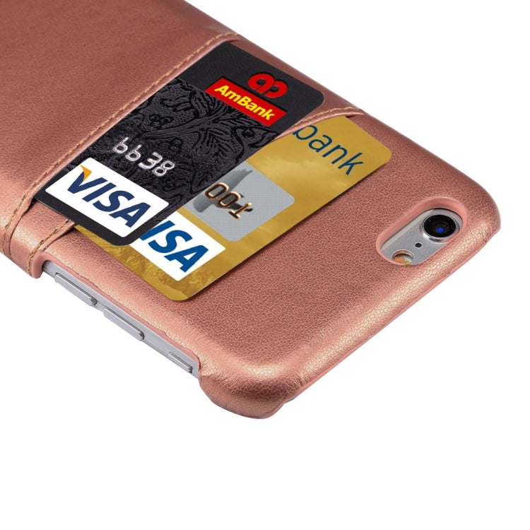For iPhone 6s Plus Lambskin Texture Leather Back Cover with Card Slots