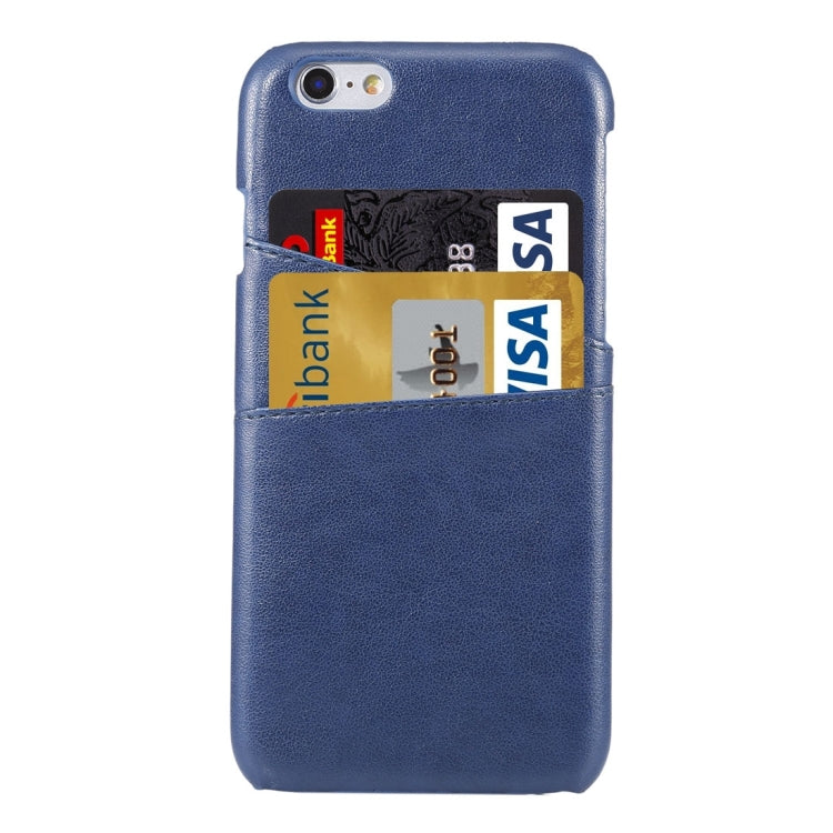For iPhone 6s Plus Lambskin Texture Leather Back Cover with Card Slots