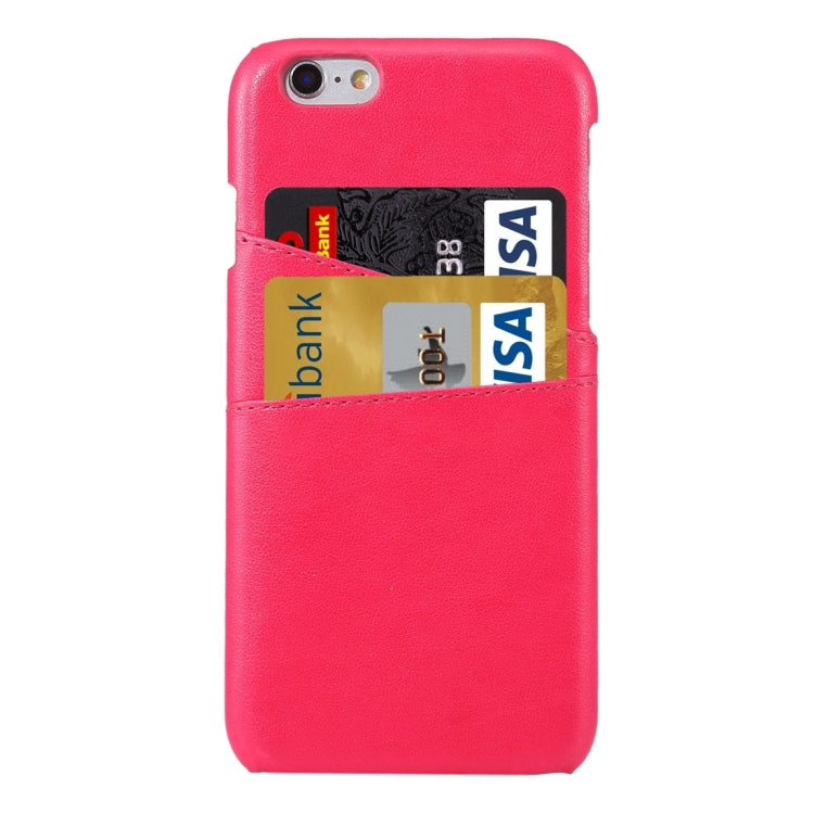 For iPhone 6s Plus Lambskin Texture Leather Back Cover with Card Slots