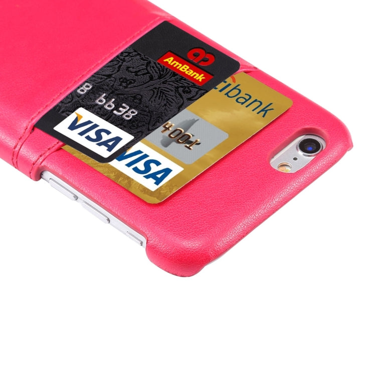 For iPhone 6s Plus Lambskin Texture Leather Back Cover with Card Slots