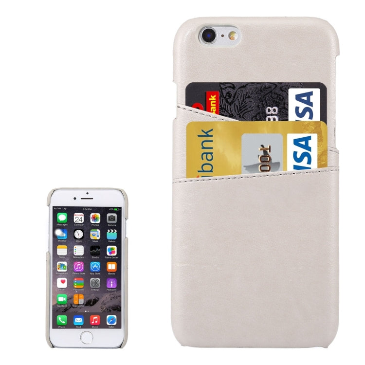 For iPhone 6s Plus Lambskin Texture Leather Back Cover with Card Slots