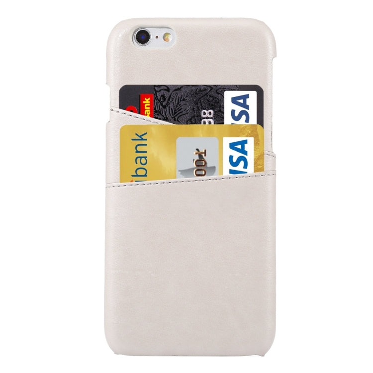 For iPhone 6s Plus Lambskin Texture Leather Back Cover with Card Slots