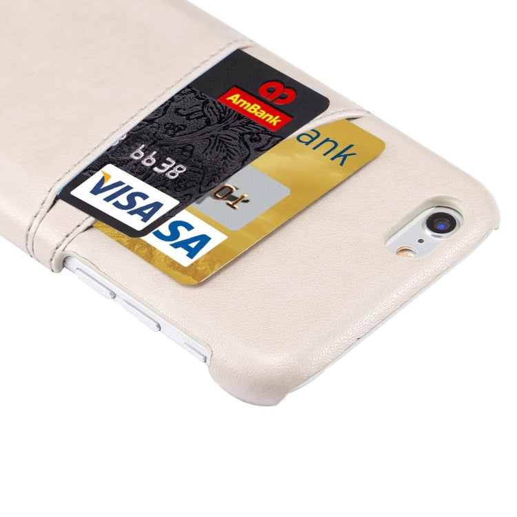 For iPhone 6s Plus Lambskin Texture Leather Back Cover with Card Slots